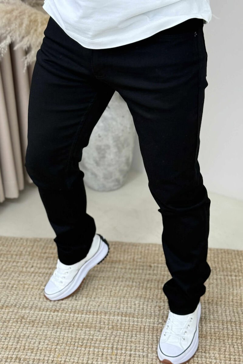 ONE COLOR SIMPLE MEN JEANS BLACK/ E ZEZE - 2