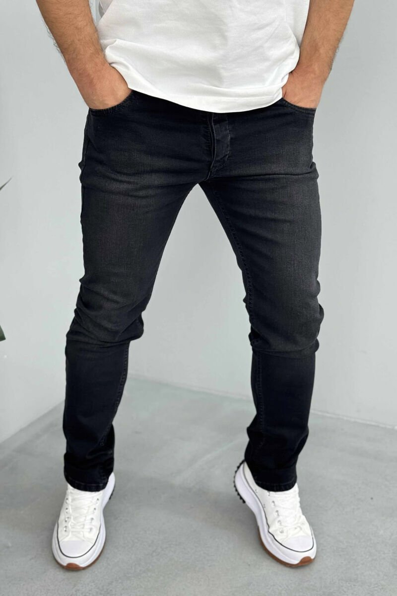 ONE COLOR SIMPLE MEN JEANS BLACK/ E ZEZE - 2