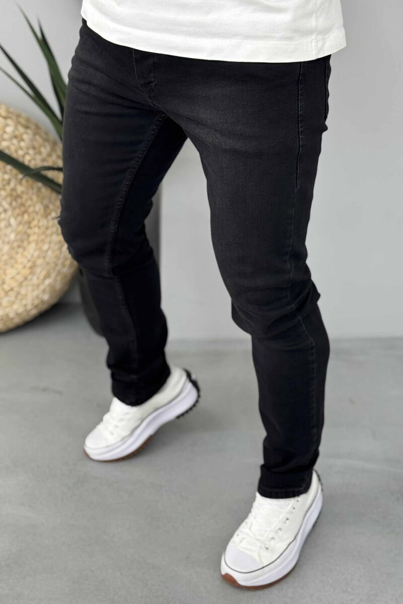 ONE COLOR SIMPLE MEN JEANS BLACK/ E ZEZE - 3