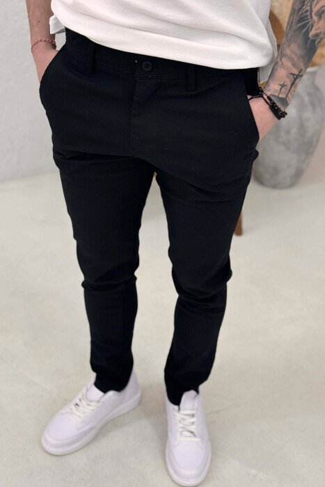 ONE COLOR SIMPLE MEN PANTS BLACK/ E ZEZE - 2
