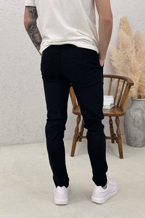 ONE COLOR SIMPLE MEN PANTS BLACK/ E ZEZE - 4