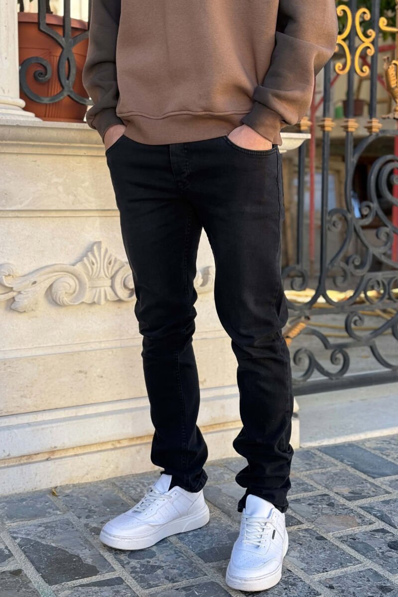 ONE COLOR SIMPLE MEN JEANS BLACK/ E ZEZE - 2