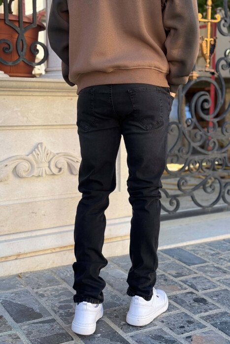 ONE COLOR SIMPLE MEN JEANS BLACK/ E ZEZE - 3