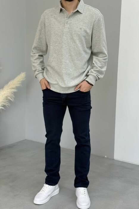 ONE COLOR SIMPLE MEN JEANS BLUE/BLU - KLAUDIO FASHION