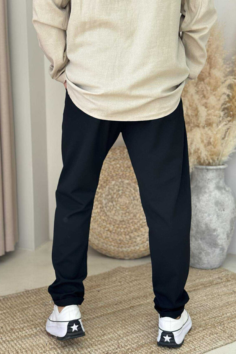ONE COLOR SIMPLE MEN PANTS BLACK/ E ZEZE - 2