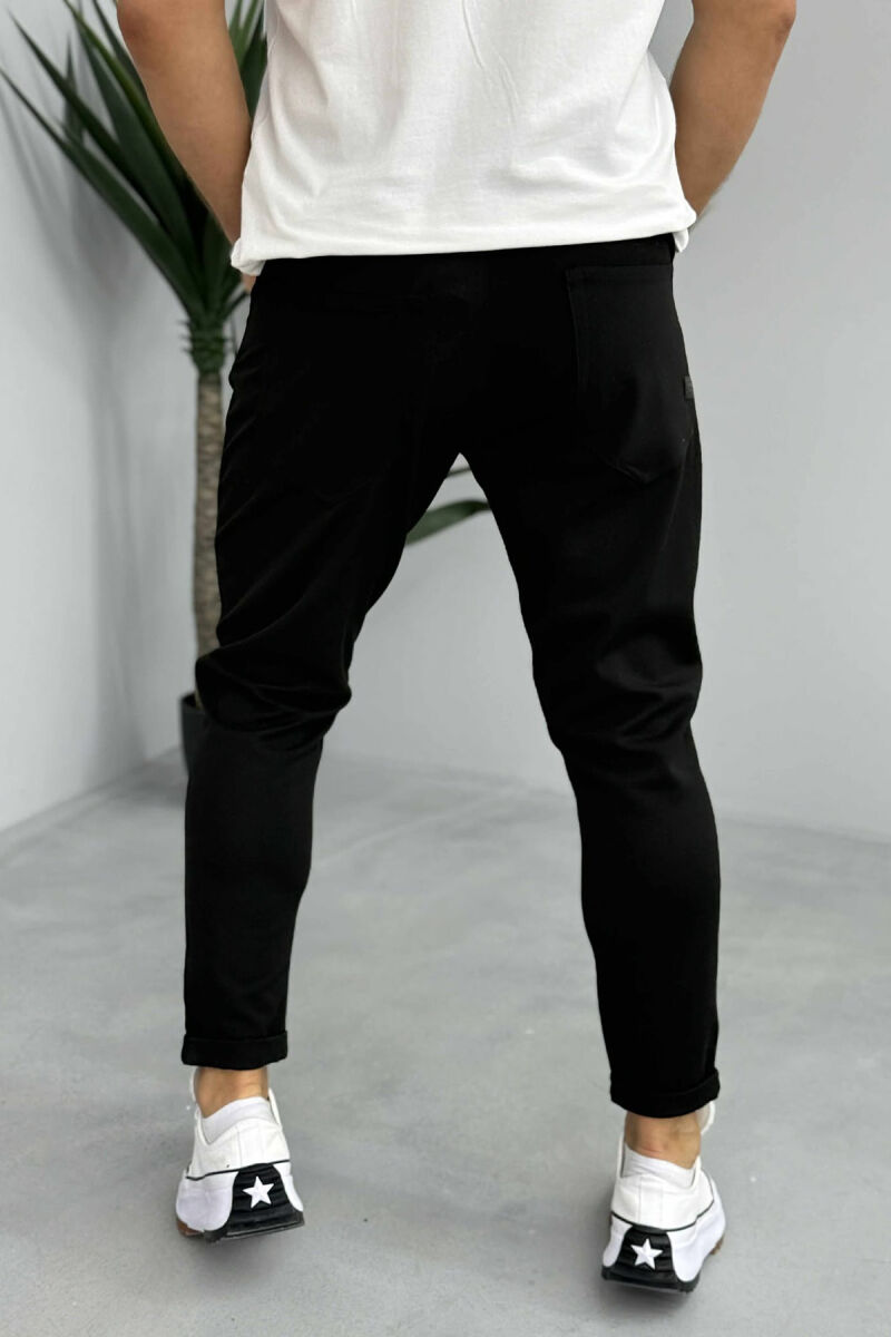 ONE COLOR SIMPLE MEN PANTS BLACK/ E ZEZE - 3
