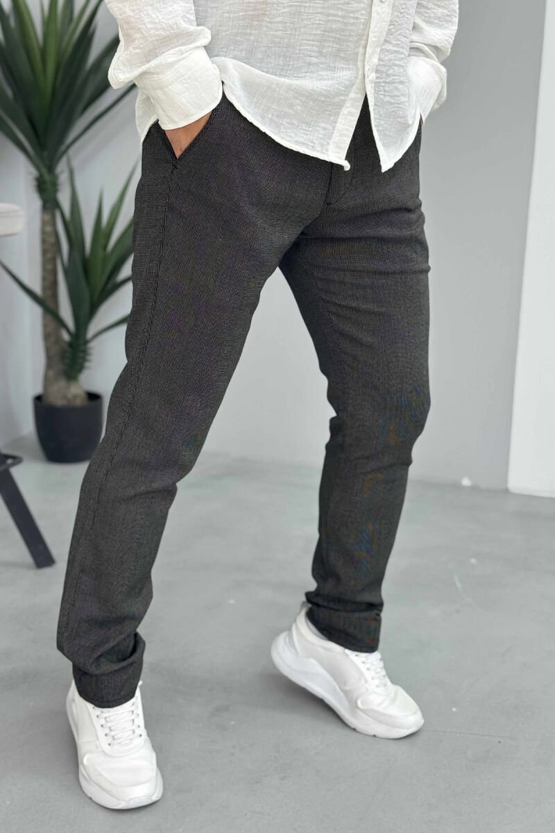 ONE COLOR SIMPLE MEN PANTS DARK GREY/GEE - 2