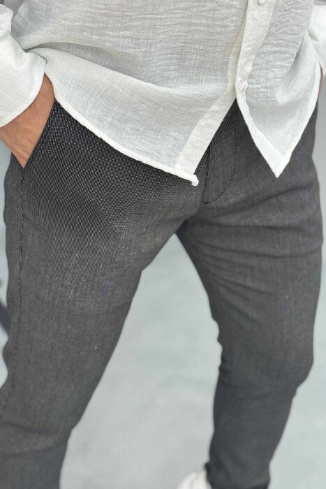 ONE COLOR SIMPLE MEN PANTS DARK GREY/GEE - 3