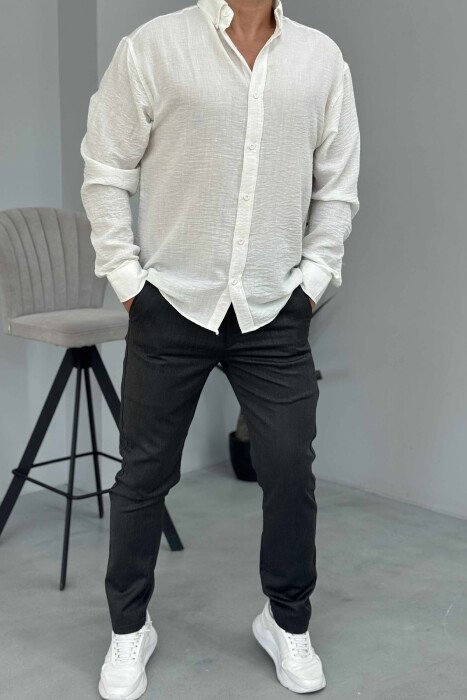 ONE COLOR SIMPLE MEN PANTS DARK GREY/GEE 