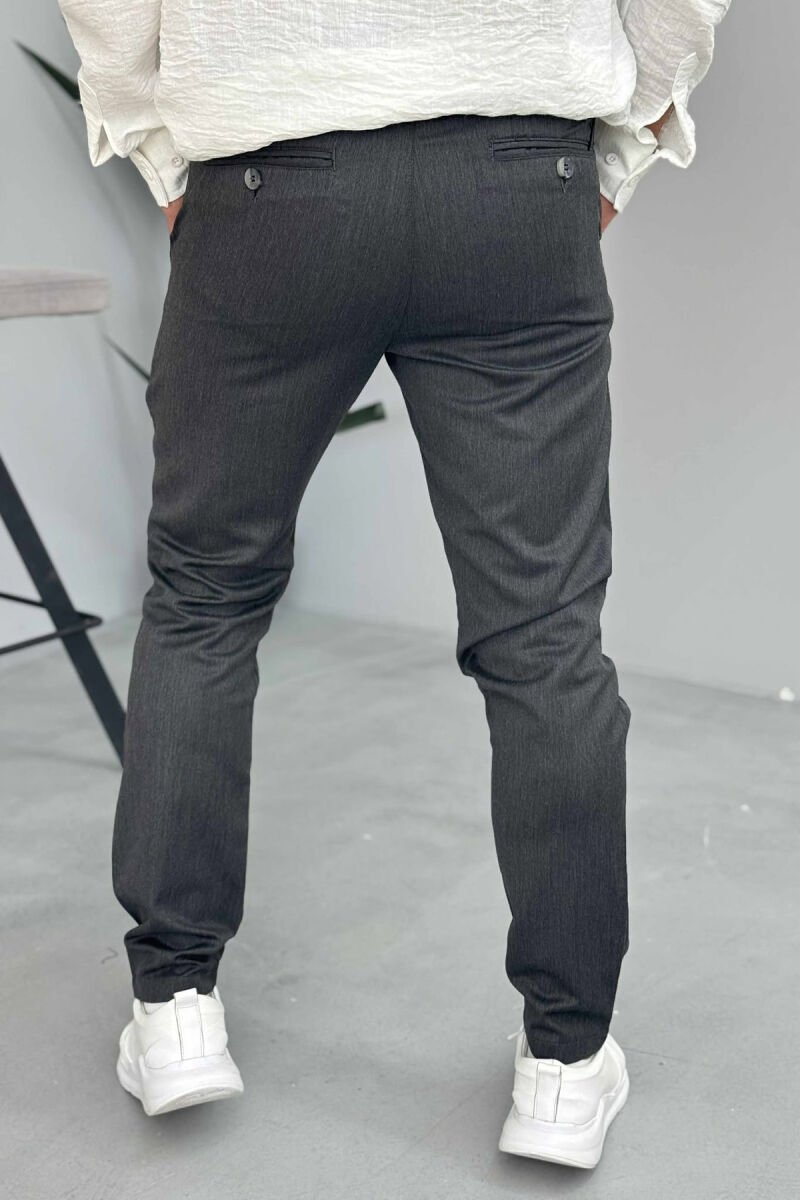 ONE COLOR SIMPLE MEN PANTS DARK GREY/GEE - 2