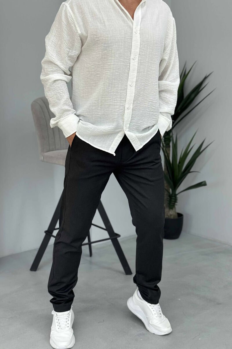 ONE COLOR SIMPLE MEN PANTS DARK GREY/GEE - 1