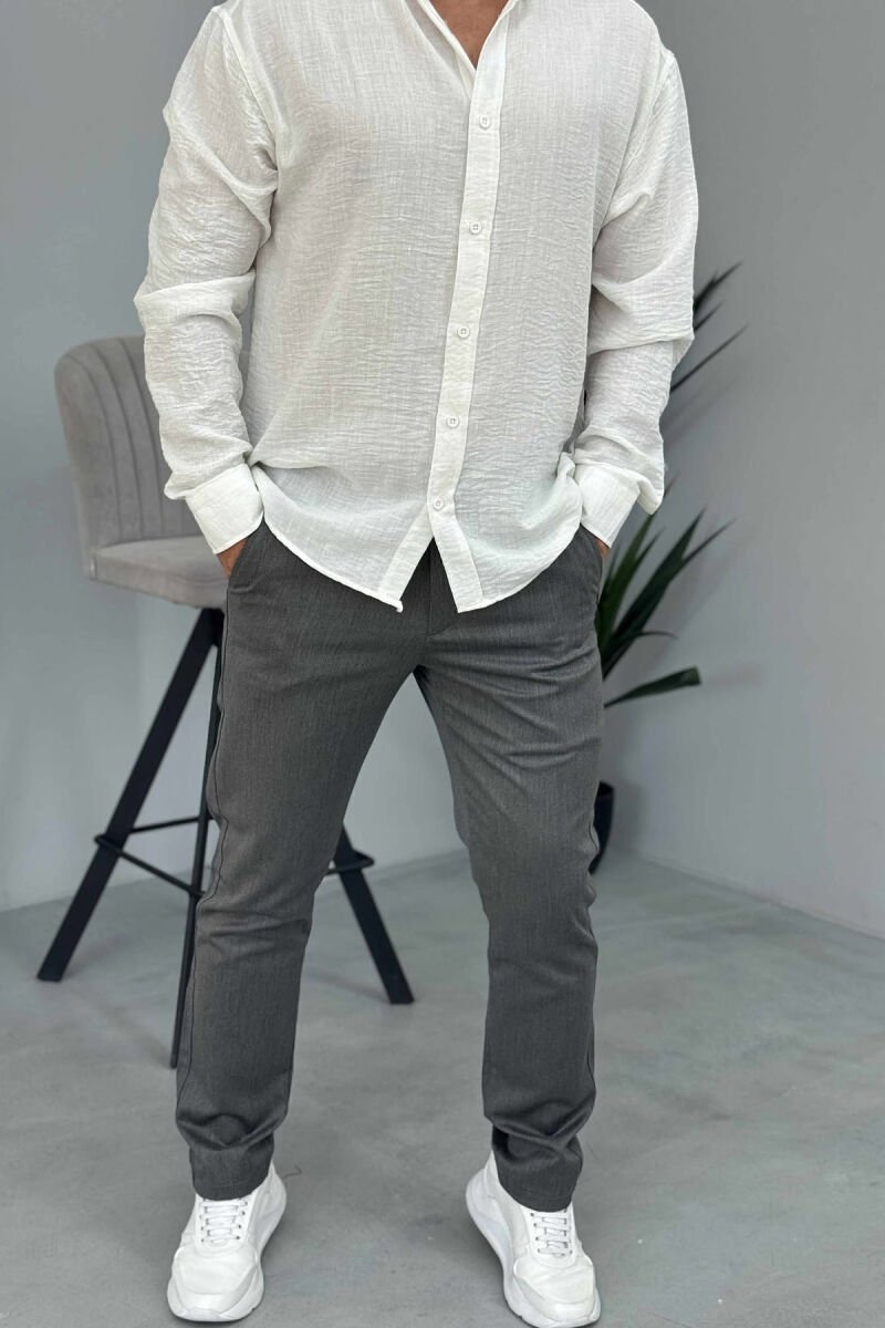 ONE COLOR SIMPLE MEN PANTS GREY/GRI - 1
