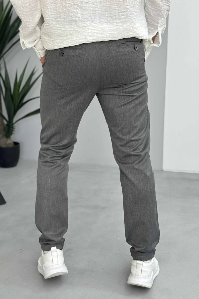 ONE COLOR SIMPLE MEN PANTS GREY/GRI - 2