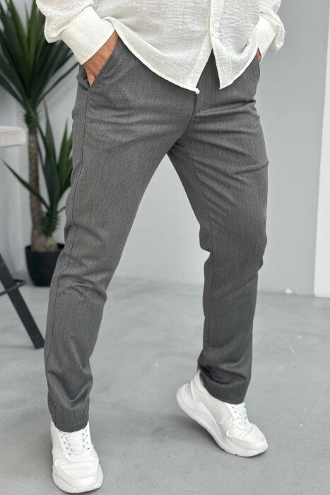ONE COLOR SIMPLE MEN PANTS GREY/GRI - 4