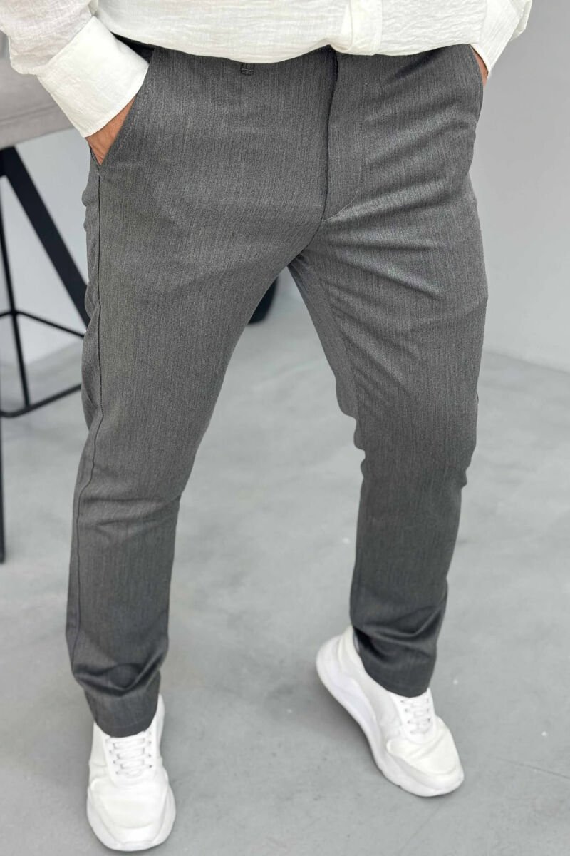 ONE COLOR SIMPLE MEN PANTS GREY/GRI - 5