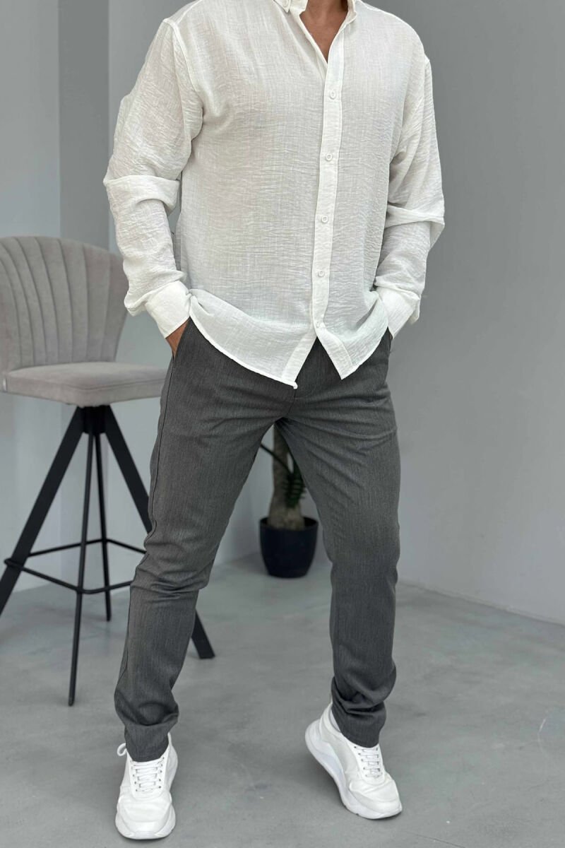 ONE COLOR SIMPLE MEN PANTS GREY/GRI - 1
