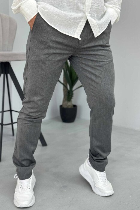 ONE COLOR SIMPLE MEN PANTS GREY/GRI - 3