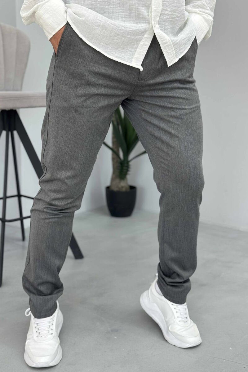 ONE COLOR SIMPLE MEN PANTS GREY/GRI - 3