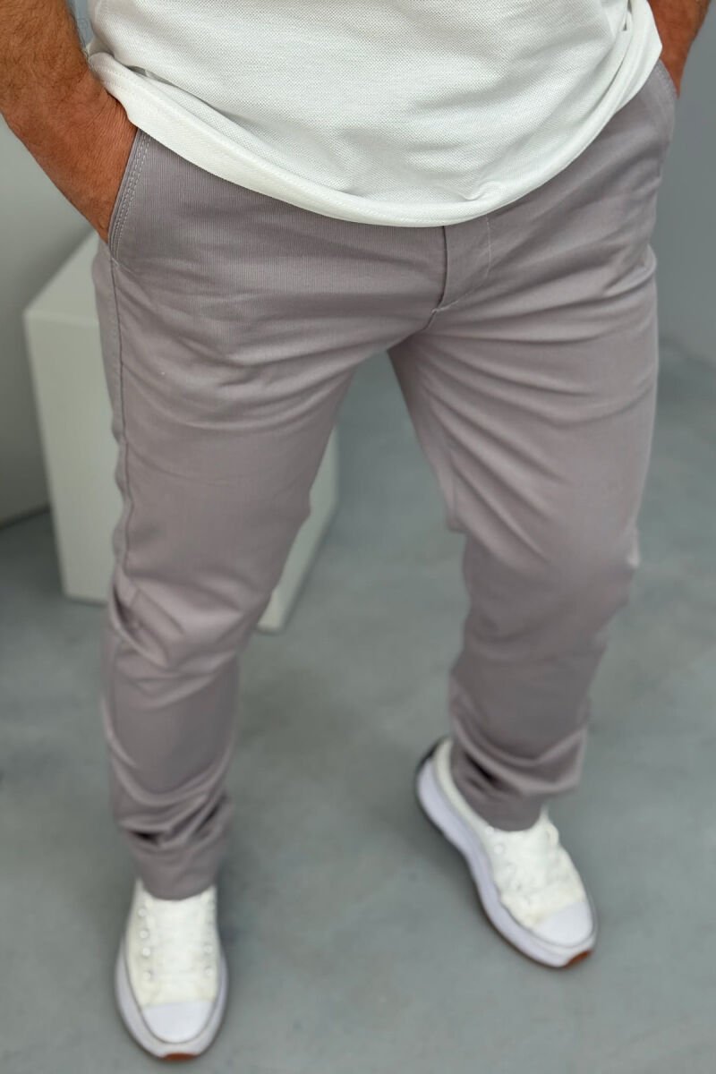 ONE COLOR SIMPLE MEN PANTS GREY/GRI - 3