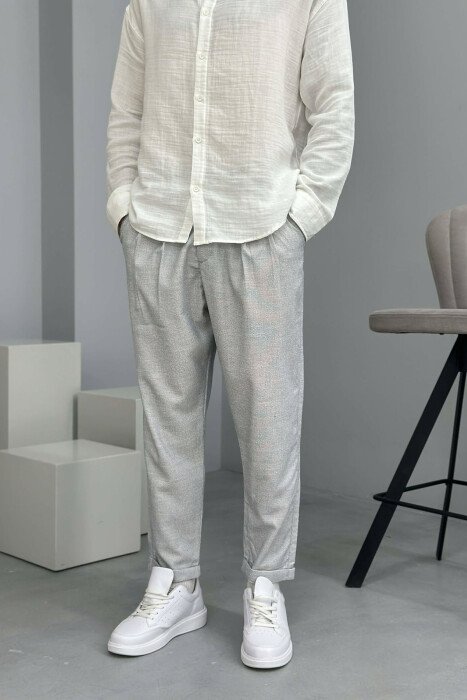 ONE COLOR SIMPLE MEN PANTS LIGHTBLUE/BZ - 3