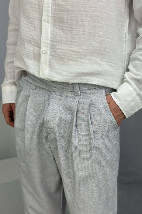 ONE COLOR SIMPLE MEN PANTS LIGHTBLUE/BZ - 4