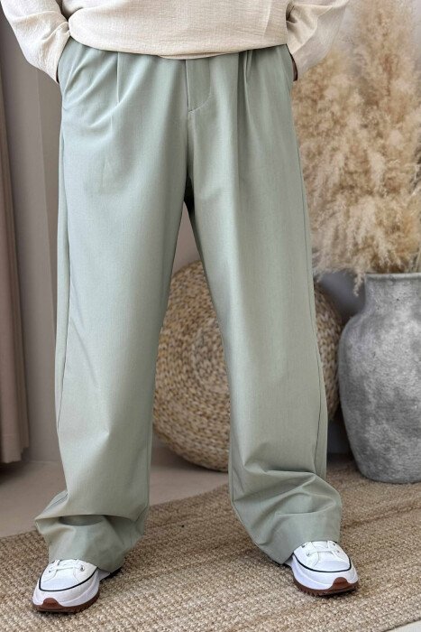 ONE COLOR SIMPLE MEN PANTS MINT/MENTE - 2