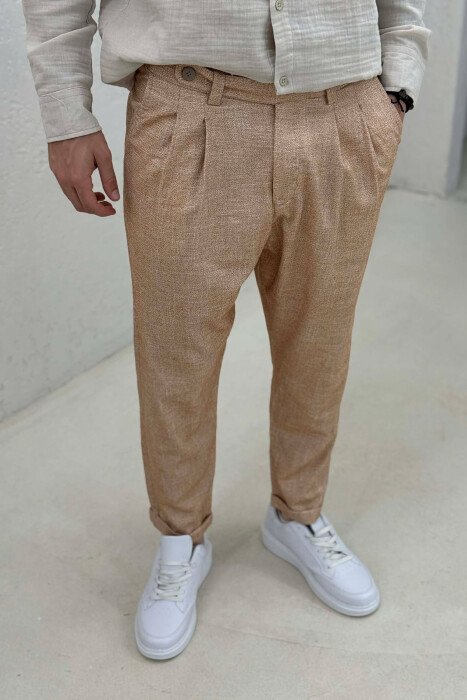 ONE COLOR SIMPLE MEN PANTS ORANGE/PORTOKALLI - 2