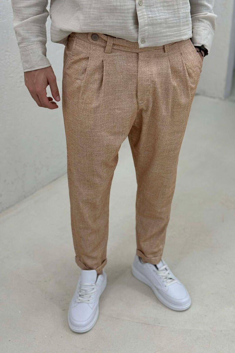 ONE COLOR SIMPLE MEN PANTS ORANGE/PORTOKALLI - 2