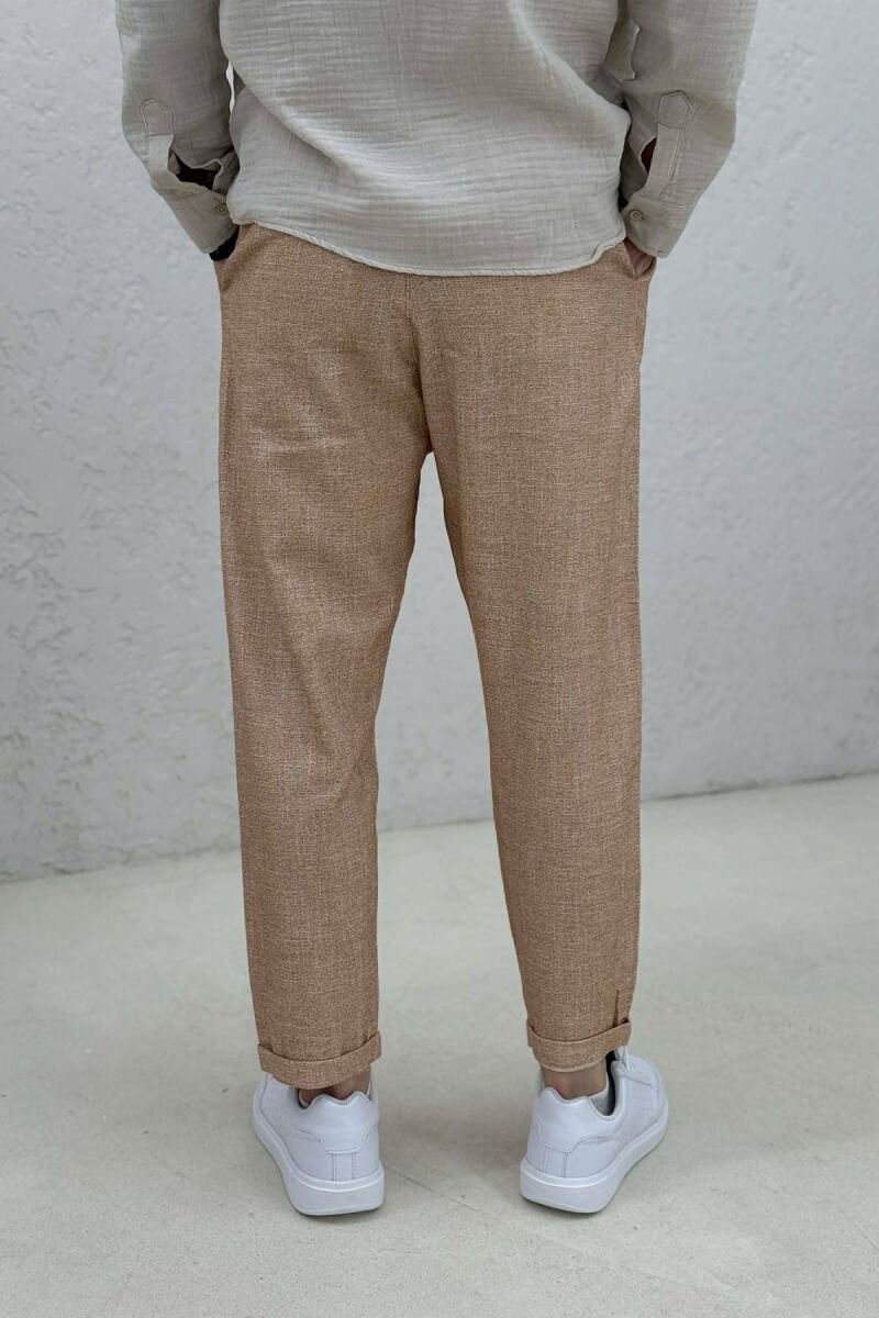 ONE COLOR SIMPLE MEN PANTS ORANGE/PORTOKALLI - 3