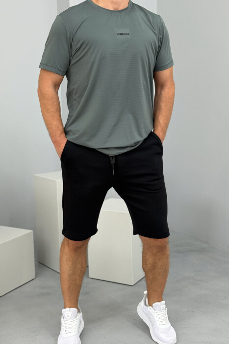 TUTA TË SHKURTRA TË THJESHTA PËR MESHKUJ NË NGJYRËN E ZEZË - KLAUDIO FASHION