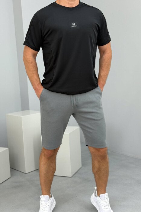 ONE COLOR SIMPLE MEN SHORT SWEATPANTS GREY/GRI 
