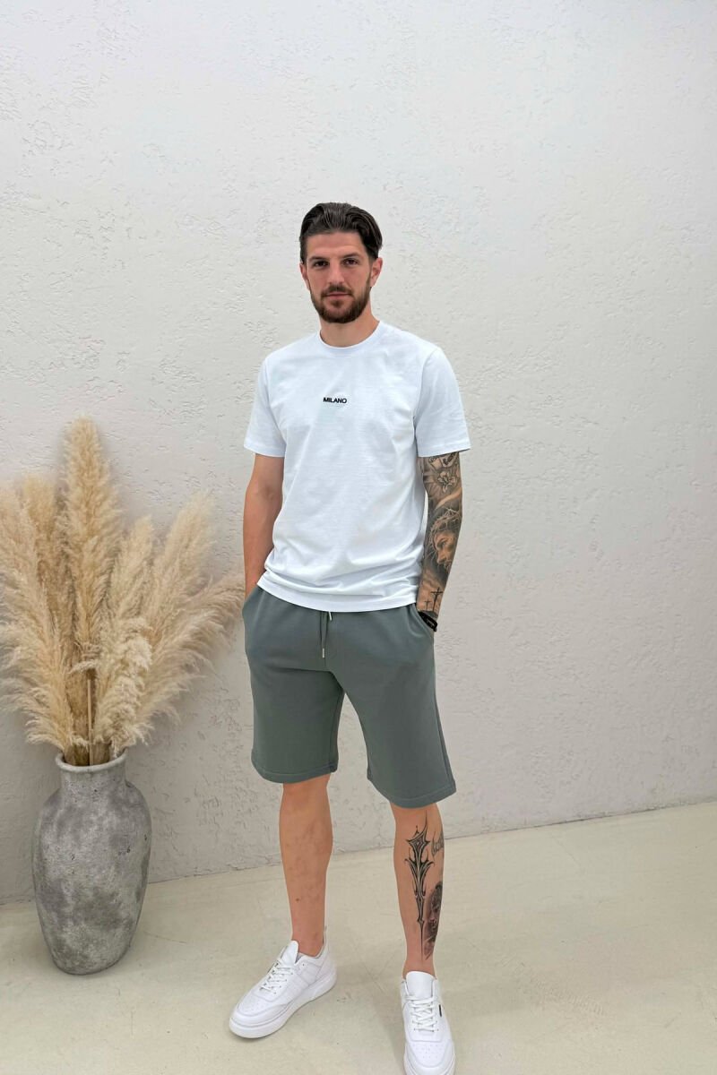 ONE COLOR SIMPLE MEN SHORT SWEATPANTS GREY/GRI - 1