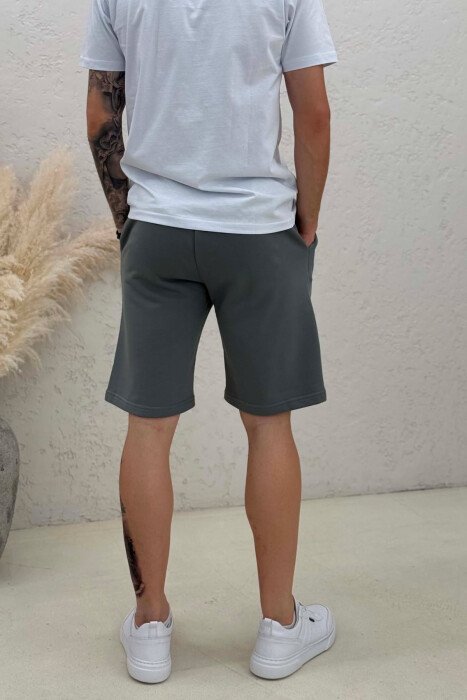 ONE COLOR SIMPLE MEN SHORT SWEATPANTS GREY/GRI - 3