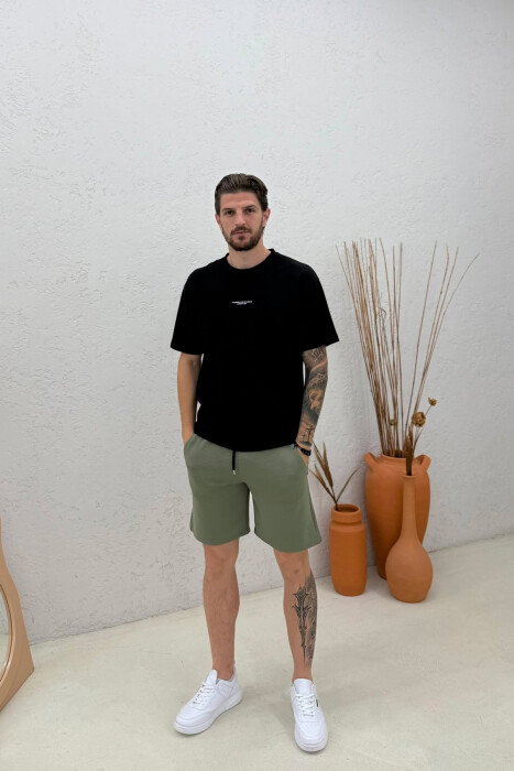 ONE COLOR SIMPLE MEN SHORT SWEATPANTS MINT/MENTE - 1