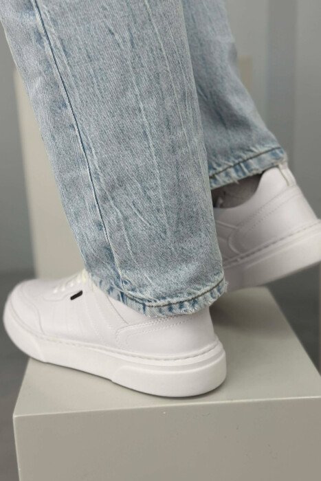 ONE COLOR SIMPLE MEN SNEAKERS WHITE-E BARDHE - 3