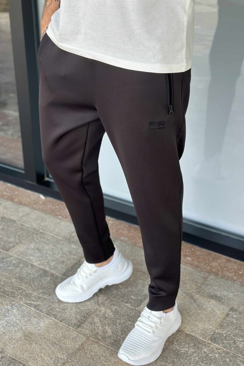 ONE COLOR SIMPLE MEN SWEATPANTS BLACK-BLACK/ZZ - 1
