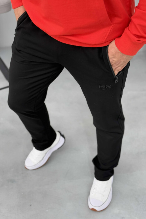 ONE COLOR SIMPLE MEN SWEATPANTS BLACK/ E ZEZE - 3