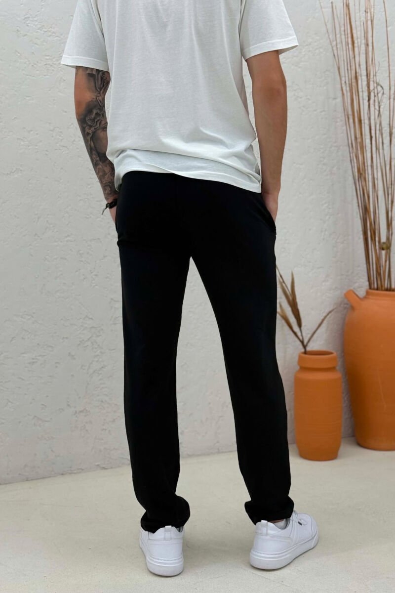 ONE COLOR SIMPLE MEN SWEATPANTS BLACK/ E ZEZE - 3