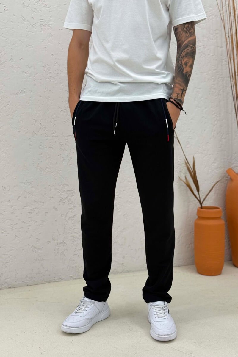 ONE COLOR SIMPLE MEN SWEATPANTS BLACK/ E ZEZE - 4