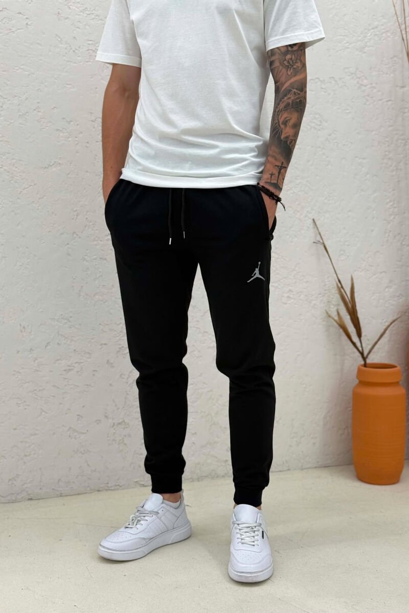 ONE COLOR SIMPLE MEN SWEATPANTS BLACK/ E ZEZE - 4