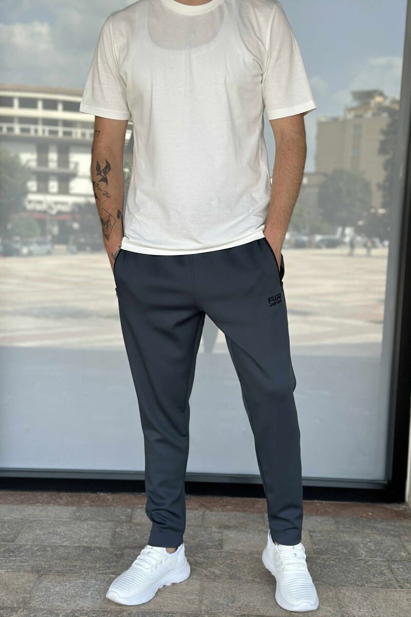 ONE COLOR SIMPLE MEN SWEATPANTS BLUE STONE/GK - 2