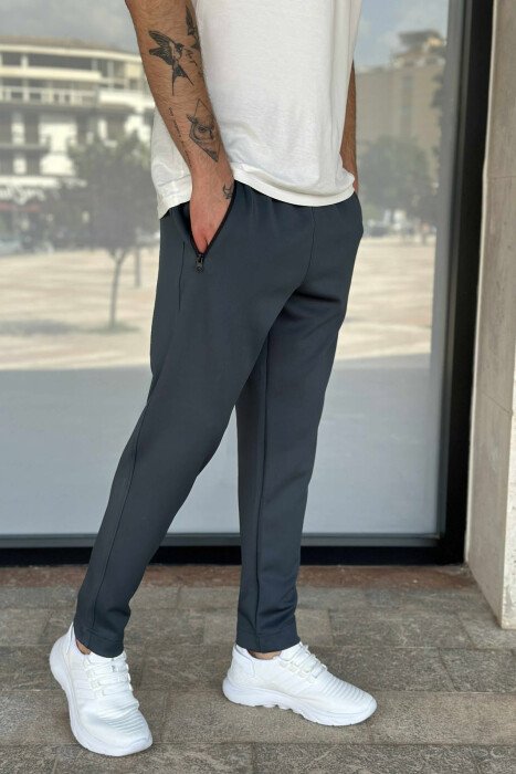 ONE COLOR SIMPLE MEN SWEATPANTS BLUE STONE/GK - 3