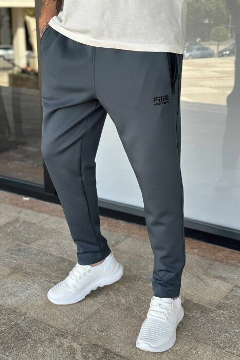 ONE COLOR SIMPLE MEN SWEATPANTS BLUE STONE/GK - 1