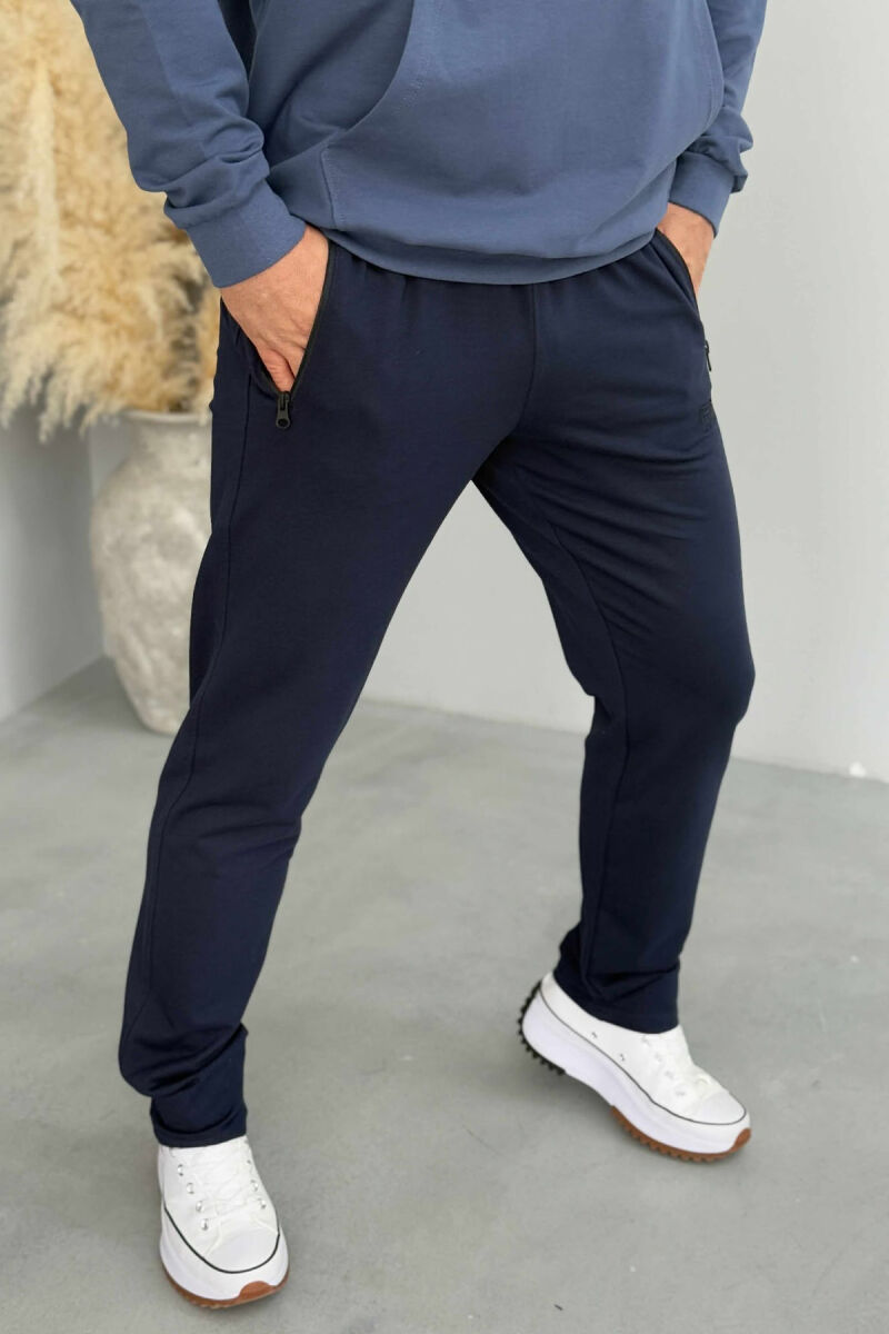 ONE COLOR SIMPLE MEN SWEATPANTS BLUE/BLU - 3