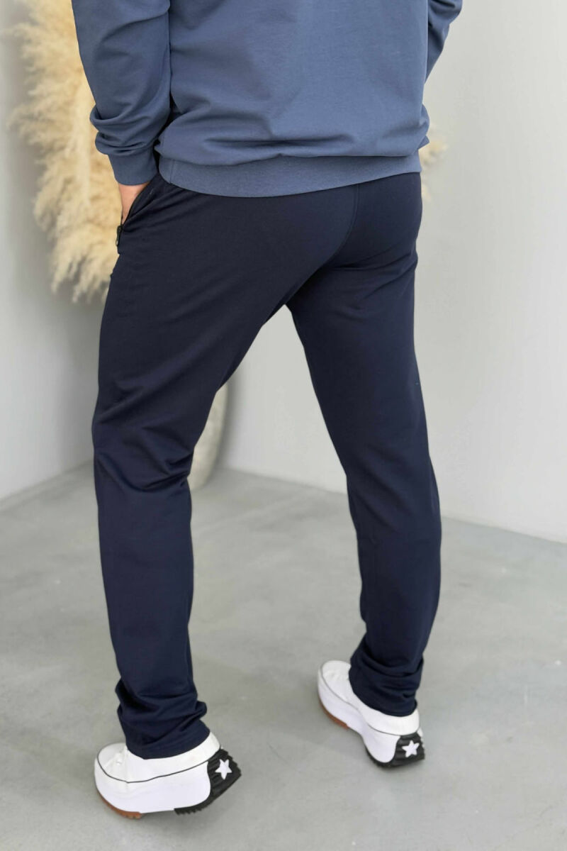 ONE COLOR SIMPLE MEN SWEATPANTS BLUE/BLU - 4