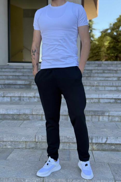 ONE COLOR SIMPLE MEN SWEATPANTS BLUE/BLU - 2