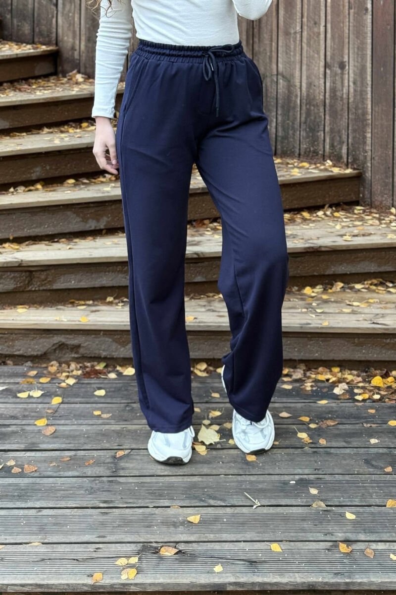 ONE COLOR SIMPLE WOMEN SWEATPANTS BLUE/BLU - 3