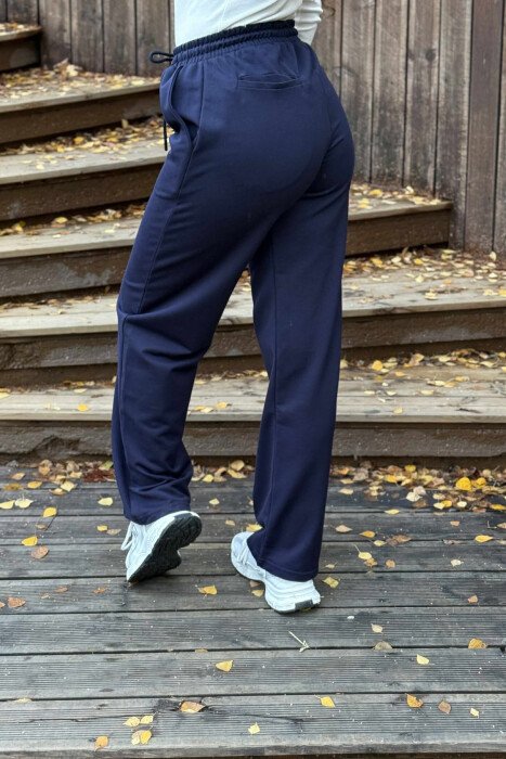 ONE COLOR SIMPLE WOMEN SWEATPANTS BLUE/BLU - 4