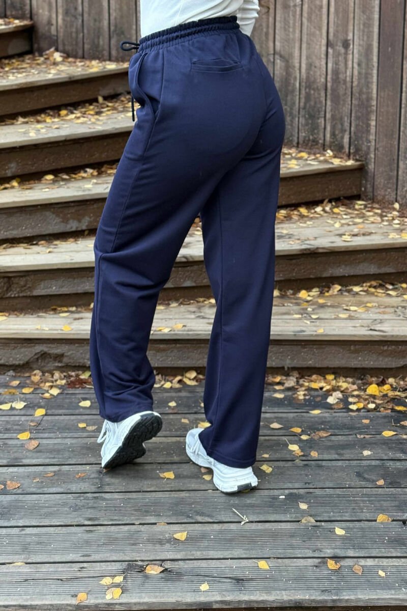 ONE COLOR SIMPLE WOMEN SWEATPANTS BLUE/BLU - 4