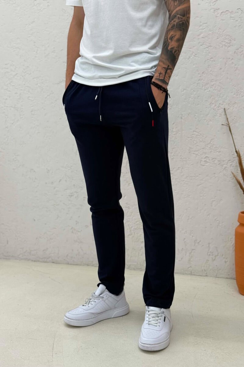 ONE COLOR SIMPLE MEN SWEATPANTS BLUE/BLU - 4